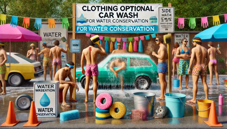Clothing Optional Car Wash: Fundraising for Water Conservation